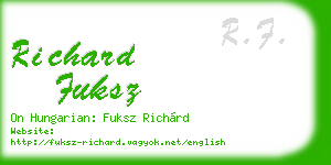 richard fuksz business card